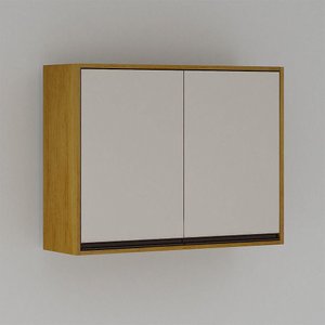 Armário de Cozinha Nala Aéreo 2 Portas Mobilihouse Cinamomo/off White