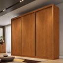 Ver imagem 4 de Guarda Roupa Casal Londres Plus 3 Portas 4 Gavetas Cinamomo - Novo Horizonte