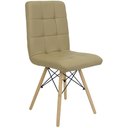 Ver imagem 1 de Cadeira Gomos Eiffel Eames Fitz Dublin Estofada Base Madeira - Nude