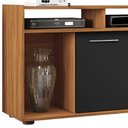 Ver imagem 4 de Rack com Painel Línio Freijó com Preto - MoveisAqui