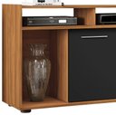 Ver imagem 4 de Rack com Painel Línio Freijó com Preto - MoveisAqui