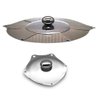 Tampa Panela Retratil Ajustavel Universal Frigideira Inox Aumenta Diminui Conserva Alimentos - 1
