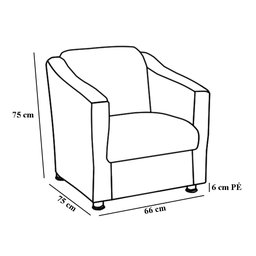 Poltrona Tina para Manicure e Pedicure Suede Azul Marinho W&d Decor - 3