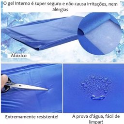 Tapete Gelado Refrescante Verão Para Pet + Bebedouro garrafa portátil + Suporte Cata Caca Com Refil  - 4