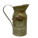 Ver imagem 1 de Vaso Jarro Decor Metal Provençal Verde Pássaro 23cm