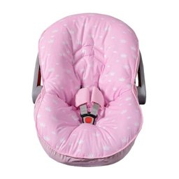Capa para Bebê Conforto Coroa Rosa - 3 Peças - 1