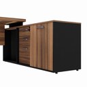Ver imagem 4 de Mesa Escrivaninha em L Escritório Diretor Home Office 2 Gavetas 1 Porta 150x180cm SAT1819 Cor
