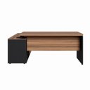 Ver imagem 3 de Mesa Escrivaninha em L Escritório Diretor Home Office 2 Gavetas 1 Porta 150x180cm SAT1819 Cor