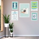 Ver imagem 2 de Kit 5 Quadros Divertidos para Lavanderia:madeira Preta