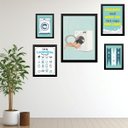 Ver imagem 1 de Kit 5 Quadros Divertidos para Lavanderia:madeira Preta