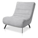 Ver imagem 3 de Poltrona Nathy Confortável com Puff para Sala ou Quarto Boucle Cinza Bz Home Decor