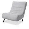 Poltrona Nathy Confortável com Puff para Sala ou Quarto Boucle Cinza Bz Home Decor - 3