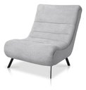 Ver imagem 3 de Poltrona Nathy Confortável com Puff para Sala ou Quarto Boucle Cinza Bz Home Decor