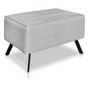 Ver imagem 7 de Poltrona Nathy Confortável com Puff para Sala ou Quarto Boucle Cinza Bz Home Decor