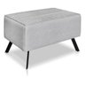 Poltrona Nathy Confortável com Puff para Sala ou Quarto Boucle Cinza Bz Home Decor - 7