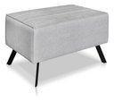 Ver imagem 7 de Poltrona Nathy Confortável com Puff para Sala ou Quarto Boucle Cinza Bz Home Decor