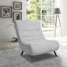 Poltrona Nathy Confortável com Puff para Sala ou Quarto Boucle Cinza Bz Home Decor - 2
