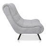 Poltrona Nathy Confortável com Puff para Sala ou Quarto Boucle Cinza Bz Home Decor - 5
