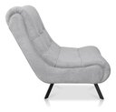 Ver imagem 5 de Poltrona Nathy Confortável com Puff para Sala ou Quarto Boucle Cinza Bz Home Decor