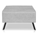Ver imagem 4 de Poltrona Nathy Confortável com Puff para Sala ou Quarto Boucle Cinza Bz Home Decor