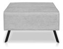 Ver imagem 4 de Poltrona Nathy Confortável com Puff para Sala ou Quarto Boucle Cinza Bz Home Decor