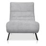 Poltrona Nathy Confortável com Puff para Sala ou Quarto Boucle Cinza Bz Home Decor - 6