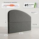 Ver imagem 4 de Cabeceira Cama Box Casal Colli 140cm Estofada Orgânica Moderna Bouclê Cinza Escuro - Desk Design