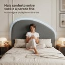 Ver imagem 6 de Cabeceira Cama Box Casal Colli 140cm Estofada Orgânica Moderna Bouclê Cinza Escuro - Desk Design