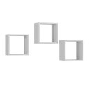 Ver imagem 1 de Kit 3 Nichos Organizador de Parede Quadrado Branco - Montanaris Decor Md Montanaris Decor Nicho Quad