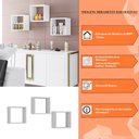 Ver imagem 4 de Kit 3 Nichos Organizador de Parede Quadrado Branco - Montanaris Decor Md Montanaris Decor Nicho Quad