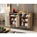 Ver imagem 4 de Combo Rack para Sala Vivare Wood 1.8 e Buffet Wind 4 Portas:Nature/Off White
