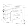 Combo Rack para Sala Vivare Wood 1.8 e Buffet Wind 4 Portas:Nature/Off White - 6
