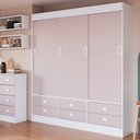 Ver imagem 1 de Guarda-Roupa Solteiro 3 Portas de Correr 6 Gavetas 