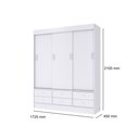 Ver imagem 3 de Guarda-Roupa Solteiro 3 Portas de Correr 6 Gavetas