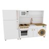 Mini Cozinha Infantil Branco e Freijó 100% Mdf - 4