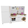 Mini Cozinha Infantil Branco e Freijó 100% Mdf - 1