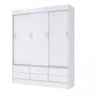 Guarda-Roupa Solteiro 3 Portas de Correr 6 Gavetas  - 4