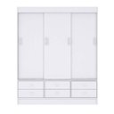Ver imagem 3 de Guarda-Roupa Solteiro 3 Portas de Correr 6 Gavetas
