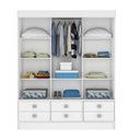 Ver imagem 2 de Guarda-Roupa Solteiro 3 Portas de Correr 6 Gavetas