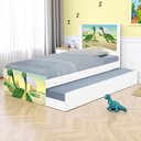 Ver imagem 1 de Cama Solteiro Infantil com Cama Auxiliar 195x96cm Personagens Dinossauro K02 - D’Rossi