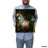 Quadro Decorativo Jean Honoré Fragonard O Balanço:Pequeno 44x37cm/Chassi com Borda Infinita - 1