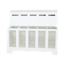 Ver imagem 2 de Expositor Dispenser de Ração Pet Box 10 Divisões Retangular com Vidro - Branco - Cód.510
