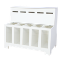 Ver imagem 4 de Expositor Dispenser de Ração Pet Box 10 Divisões Retangular com Vidro - Branco - Cód.510