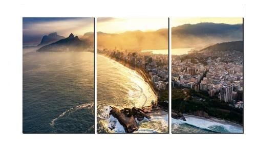 Quadro Decorativo Paisagem Rio De Janeiro 68x125cm