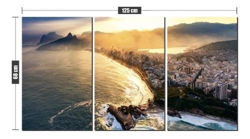 Quadro Decorativo Paisagem Rio De Janeiro 68x125cm - 2