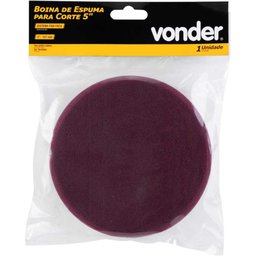 Boina Espuma de Corte 5'' Fixa Fácil para Politriz Rotativa Vonder - 5