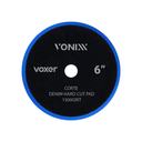 Ver imagem 2 de Boina Jeans Voxer Branca Corte 6" - Polimento Automotivo Profissional | Velcro de Alta Aderência