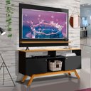 Ver imagem 1 de Rack E Painel TV 55 Polegadas Preto Madeira Amsterdã Vênus Tebarrot