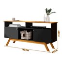 Ver imagem 4 de Rack E Painel TV 55 Polegadas Preto Madeira Amsterdã Vênus Tebarrot