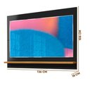 Ver imagem 3 de Rack E Painel TV 55 Polegadas Preto Madeira Amsterdã Vênus Tebarrot